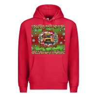 Cardinal Christmas school bus Premium Hoodie - texasbilliewilder