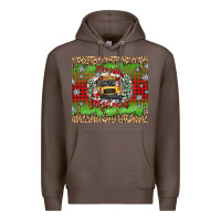 Coffee Christmas school bus Premium Hoodie - texasbilliewilder
