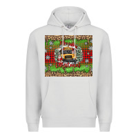 Dove Grey Christmas school bus Premium Hoodie - texasbilliewilder