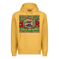 Mustard Christmas school bus Premium Hoodie - texasbilliewilder
