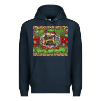 Navy Christmas school bus Premium Hoodie - texasbilliewilder