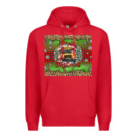 Red Christmas school bus Premium Hoodie - texasbilliewilder