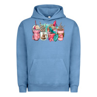 Pigment Pebble Blue rock hand coffee cups Urban Hoodie - Zillion Design Studio