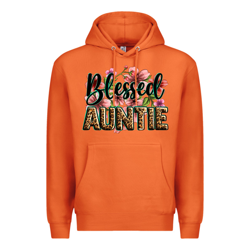 Flowers Blessed Auntie Premium Hoodie by Zillion Design Studio | Teevron
