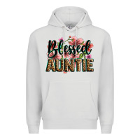 Dove Grey flowers blessed auntie Premium Hoodie - Zillion Design Studio
