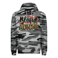 Slate Camo flowers blessed auntie Premium Hoodie - Zillion Design Studio