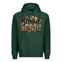 Sports Green flowers blessed auntie Premium Hoodie - Zillion Design Studio