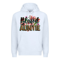 White flowers blessed auntie Premium Hoodie - Zillion Design Studio