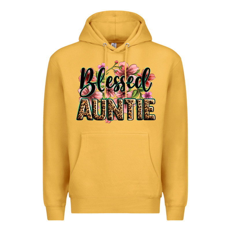 Flowers Blessed Auntie Premium Hoodie by Zillion Design Studio | Teevron
