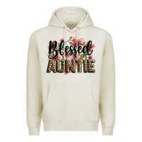 Oatmeal Heather flowers blessed auntie Premium Hoodie - Zillion Design Studio