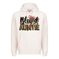 Pale Pink flowers blessed auntie Premium Hoodie - Zillion Design Studio