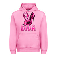 Breast Cancer Diva Ribbon And Heels Urban Hoodie | Teevron