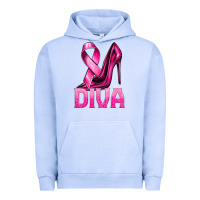 Pigment Grape Ice Breast Cancer Diva Ribbon and Heels Urban Hoodie - texasbilliewilder