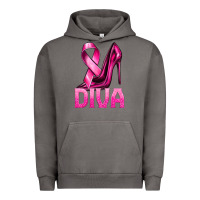 Pigment Tornado Breast Cancer Diva Ribbon and Heels Urban Hoodie - texasbilliewilder