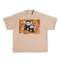 Burro Mama Panda And Baby Panda Urban Heavy Tee - Artiststas
