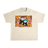 Sandshell Mama Panda And Baby Panda Urban Heavy Tee - Artiststas