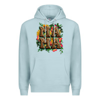 Blue Mist floral leopard mama Premium Hoodie - Zillion Design Studio