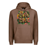 Chestnut floral leopard mama Premium Hoodie - Zillion Design Studio