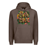 Coffee floral leopard mama Premium Hoodie - Zillion Design Studio