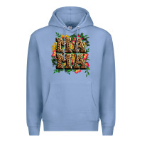 Colony Blue floral leopard mama Premium Hoodie - Zillion Design Studio