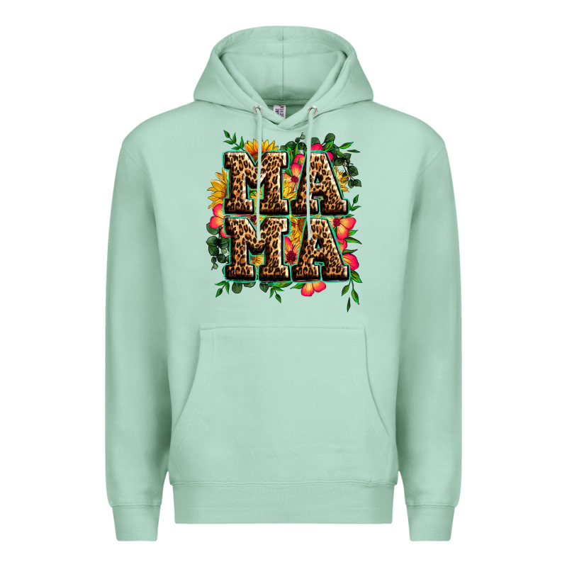 Floral Leopard Mama Premium Hoodie by Zillion Design Studio | Teevron