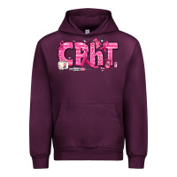 Mauve Wine Breast Cancer CPHT Pharmacy Technician Urban Hoodie - texasbilliewilder