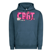 Pigment Midnight Navy Breast Cancer CPHT Pharmacy Technician Urban Hoodie - texasbilliewilder