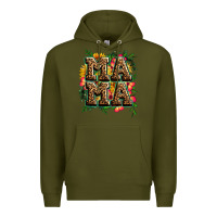 Army Green floral leopard mama Premium Hoodie - Zillion Design Studio