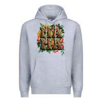 Heather Grey floral leopard mama Premium Hoodie - Zillion Design Studio