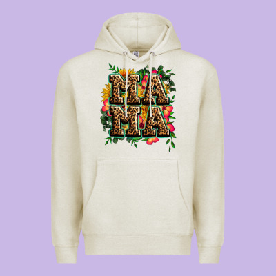 Floral Leopard Mama Premium Hoodie Designed By Zillion Design Studio
