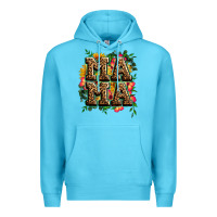 Ocean Blue floral leopard mama Premium Hoodie - Zillion Design Studio