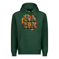 Sports Green floral leopard mama Premium Hoodie - Zillion Design Studio