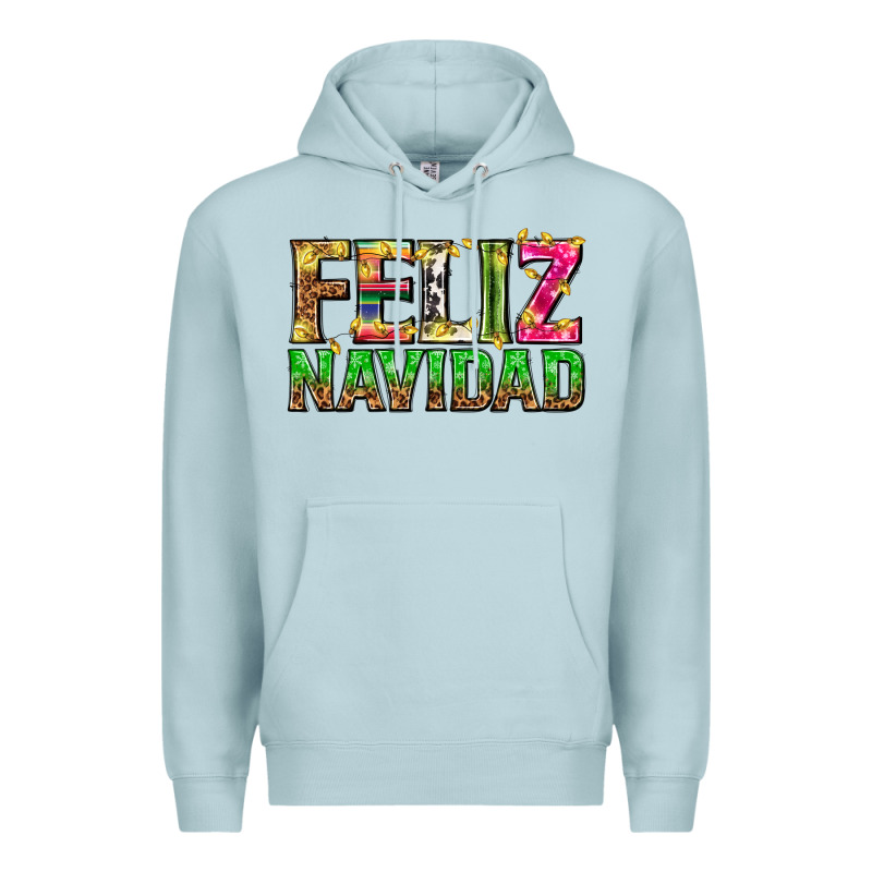 Feliz Navidad With Pattern Premium Hoodie by texasbilliewilder | Teevron
