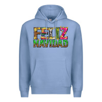 Colony Blue feliz navidad with pattern Premium Hoodie - texasbilliewilder