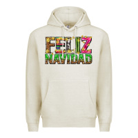 Oatmeal Heather feliz navidad with pattern Premium Hoodie - texasbilliewilder