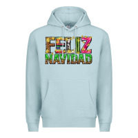 Blue Mist feliz navidad with pattern Premium Hoodie - texasbilliewilder