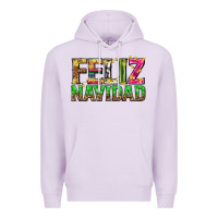 Lilac feliz navidad with pattern Premium Hoodie - texasbilliewilder