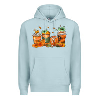 Blue Mist pumpkins coffee cups Premium Hoodie - Zillion Design Studio