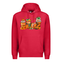 Cardinal pumpkins coffee cups Premium Hoodie - Zillion Design Studio