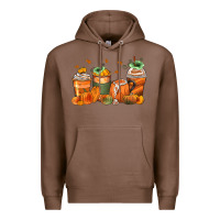 Chestnut pumpkins coffee cups Premium Hoodie - Zillion Design Studio