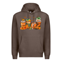 Coffee pumpkins coffee cups Premium Hoodie - Zillion Design Studio