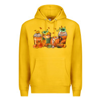 Lemon pumpkins coffee cups Premium Hoodie - Zillion Design Studio