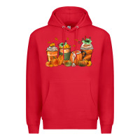 Red pumpkins coffee cups Premium Hoodie - Zillion Design Studio