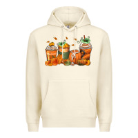 Sandshell pumpkins coffee cups Premium Hoodie - Zillion Design Studio