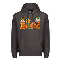 Smoke pumpkins coffee cups Premium Hoodie - Zillion Design Studio
