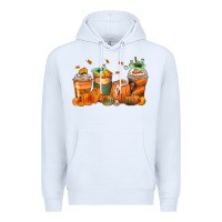 White pumpkins coffee cups Premium Hoodie - Zillion Design Studio
