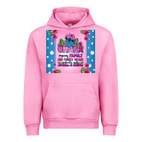 Fuchsia Pink ohana means family stitch Urban Hoodie - Zillion Design Studio