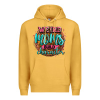 Mustard weird moms build character Premium Hoodie - Zillion Design Studio