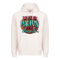 Pale Pink weird moms build character Premium Hoodie - Zillion Design Studio