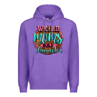 Purple weird moms build character Premium Hoodie - Zillion Design Studio